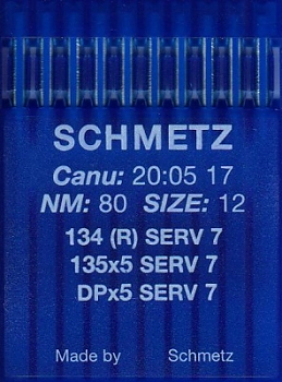 Иглы для промышленных машин Schmetz DPx5 SERV7 №80