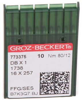 Иглы для промышленных машин Groz-Beckert DBх1 FFG/SES №80